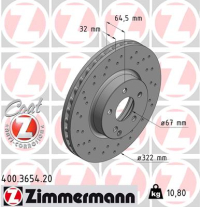 JARRULEVY ETU 322X32MM REIJITETTY (ZIMMERMANN SPORT)