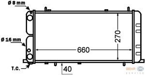 JÄÄHDYTTÄJÄ 1.6/1.8L 83-91 650MM