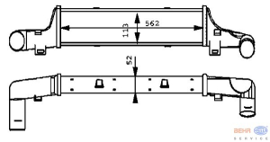 TURBO VÄLIJÄÄHDYTIN E300TD A940296-  (HELLA)