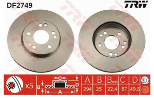 JARRULEVY ETU 93-96  294X25MM (TRW)