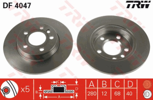 JARRULEVY TAKA (96- ) 280X12MM  (MAXGEAR)