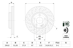 JARRULEVY ETU 295X28MM 11.11-12.19 (BOSCH) 2