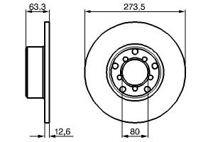 JARRULEVY ETU 72-76 273,5X12,6MM (KESKIREIKÄ 80MM) 2