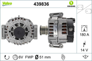 LATURI 14V 180A 1.8/2.1D/2.2D 06.06- (VALEO) 3