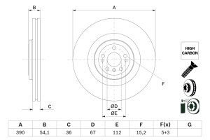 JARRULEVY ETU 390MM (BOSCH)