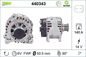 LATURI, VAIHTO-OSA 14V 140A VAG 1.4-3.6 04.03- (VALEO) 3
