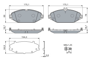 JARRUPALASARJA ETU 175.1X18.7MM 2.0-2.2DH 12.13- (BOSCH) 2