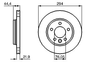 JARRULEVY TAKA (03- ) 16"  294X21,9MM  (BOSCH)