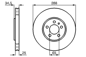 JARRULEVY ETU JÄÄH 1.8I 20V TURBO (288X25MM)