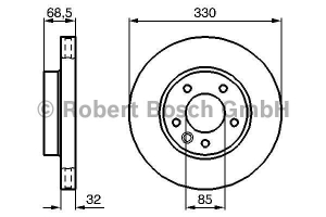 JARRULEVY ETU 03- 17" OIKEA (330X32MM) (ZIMMERMAN)