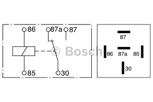 RELE 12V/30A 5-NAPAINEN  (BOSCH  VIOLETTI)