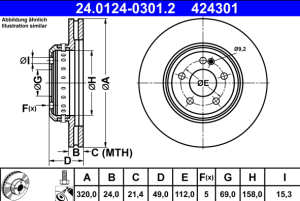 JARRULEVY TAKA 320X24 MM (BREMBO) 