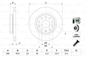 JARRULEVY ETU 15" JÄÄHD (280X22MM) PR-ZF,1ZM (BOSCH)