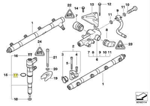 SUUTIN O-RENGAS (22X2MM) 330D,530D M57 DIESEL (BOSCH)