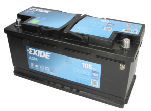 KÄYNNISTYSAKKU 12V AGM 105AH/950A 392X175X190 B13 (EXIDE)