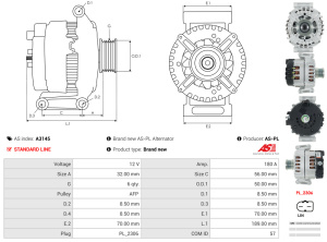 LATURI 12V 180A 07- 200CDI,220CDI,250CDI (AS-PL) 3