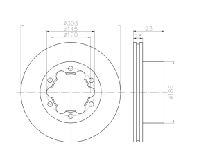 JARRULEVY TAKA 07- 303X28MM PARIPYÖRÄ (ZIMMERMANN)