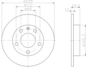 JARRULEVY TAKA 01- (245X10MM) HUOM KORKEUS 39,8MM  (FREMAX)