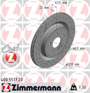 JARRULEVY TAKA 330XMM 45AMG 4-VETO  (ZIMMERMANN)