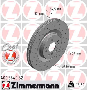 JARRULEVY ETU SPORT 280CDI-63AMG  350X32MM (ZIMMERMANN)