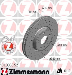 JARRULEVY ETU 320 X 30MM REIJITETTY (ZIMMERMANN SPORT)