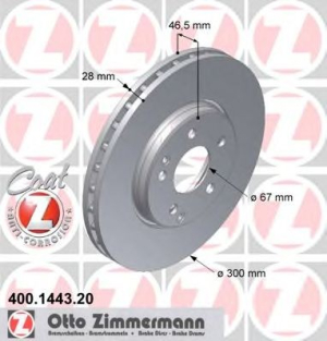 JARRULEVY ETU E280,320,270CDI,300TD 300X28MM (ZIMMERMANN)