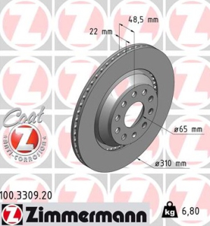 JARRULEVY TAKA  JÄÄHDYTETTY 310X22MM (ZIMMERMANN)