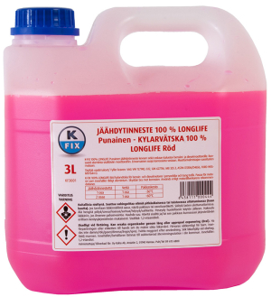 JÄÄHDYTINNESTE 3L. PUNAINEN 100%  G12T/MB 325.5