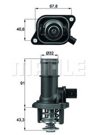 TERMOSTAATTI  1,6 BENSA 105C (MAHLE)