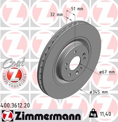JARRULEVY ETU 00- 345X32MM (ZIMMERMANN) 1440