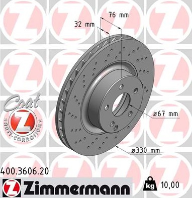 JARRULEVY ETU 10/98- 320CDI,400-500  330X32MM (ZIMMERMANN)