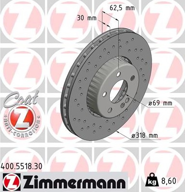 JARRULEVY ETU 318X30MM  AMG-STYLING (ZIMMERMANN)