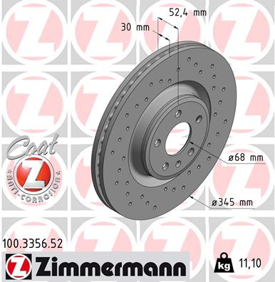 JARRULEVY ETU 345 X 30MM REIJITETTY (ZIMMERMANN SPORT)