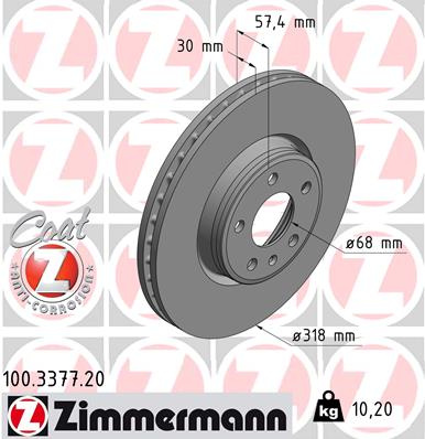 JARRULEVY ETU 318X30MM 1.4-3.0DH 05.15- (ZIMMERMANN)