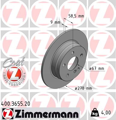 JARRULEVY TAKA 278X9MM (ZIMMERMANN)