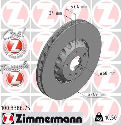 JARRULEVY ETU 349X34MM 2.0H-3.0H 06.17- (ZIMMERMANN)