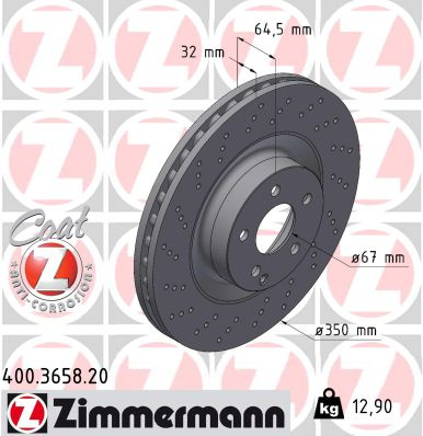 JARRULEVY ETU 350X32MM REI'ITETTY (ZIMMERMANN SPORT)