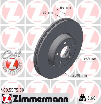 JARRULEVY ETU 318X30MM 1.5H-3.0H 03.21- (ZIMMERMANN)