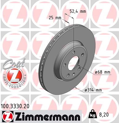 JARRULEVY ETU 314X25MM  (ZIMMERMANN)