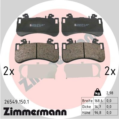 JARRUPALASARJA ETU  MERCEDES EQE, EQE SUV, EQS  08.21- (ZIMMERMANN)