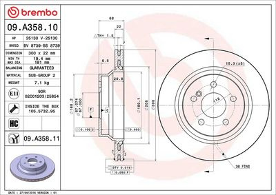 JARRULEVY TAKA 300X22MM 1.8-5.5 03.02-12.17 (BREMBO)