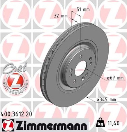 JARRULEVY ETU 00-  345X32MM (ZIMMERMANN)