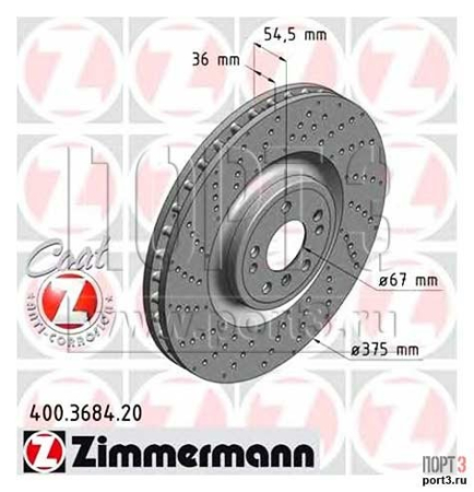 JARRULEVY ETU 11- ZIMMERMANN (375X36MM) REIJITETTY