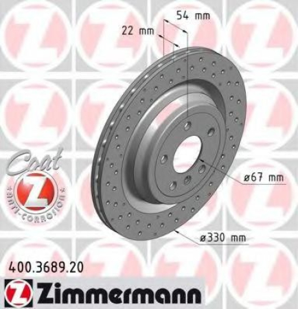 JARRULEVY TAKA 11- ZIMMERMANN (330X22MM) REIJITETTY