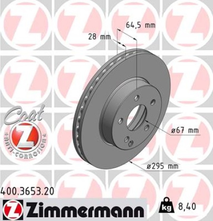 JARRULEVY ETU200-220CDI / 200KOMPRESSOR-280 295X28MM (ZIMMERMANN)