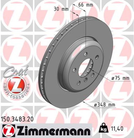 JARRULEVY ETU (09- ) 348X30MM  (ZIMMERMANN)