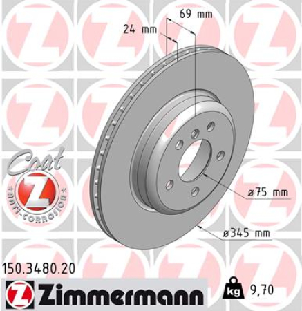 JARRULEVY TAKA (09- ) 345X24MM  (ZIMMERMANN)