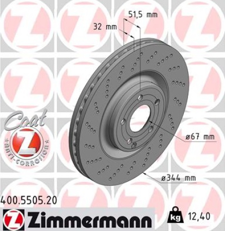 JARRULEVY ETU 344X32MM 350CDI/400 (ZIMMERMANN)