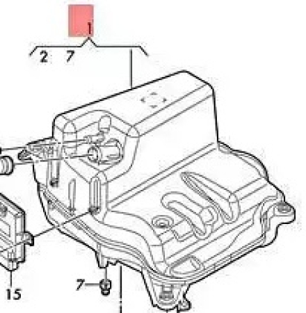 ADBLUE-SÄILIÖ AUDI A6 C8, A7, Q5 2.0DH 05.18-