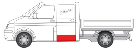 OVEN KORJAUSPANEELI TAKA O/V  K.25CM L. 80CM TRANSPORTER T5 04.03-04.15